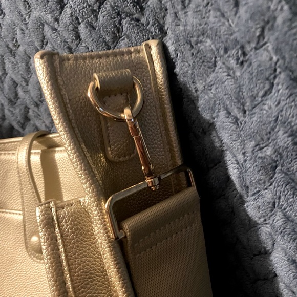 ahdorned pebble grain vegan leather crossbody bag with guitar strap incl… - Picture 5 of 14